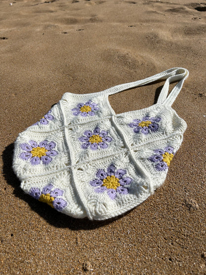 Tote bag en crochet Granny Squares – Flora Bohème