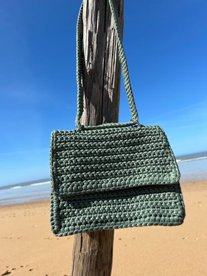 Sac à main en crochet  – Vert d'Éclat