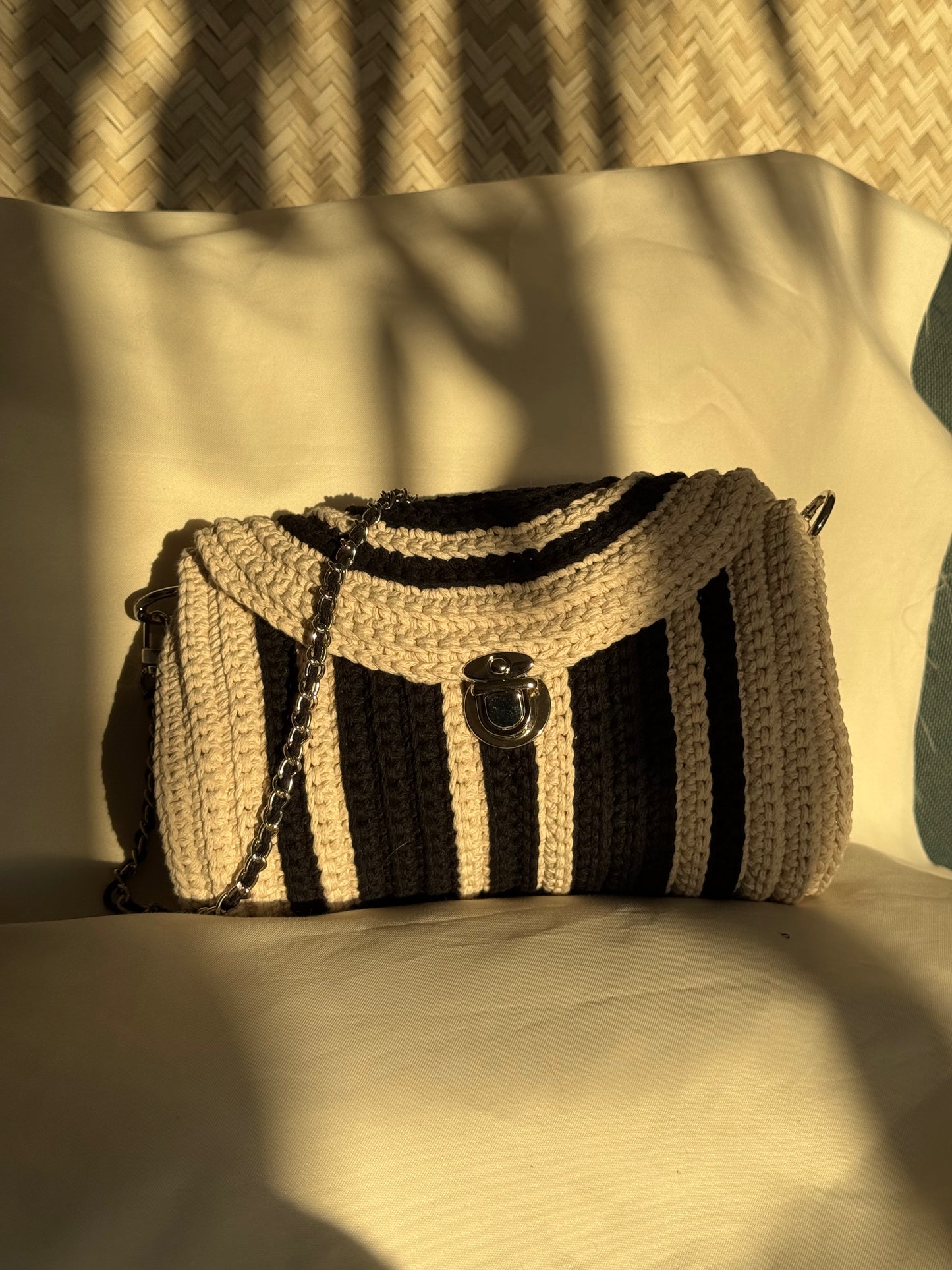 Sac à main en crochet – Éclat Rayé